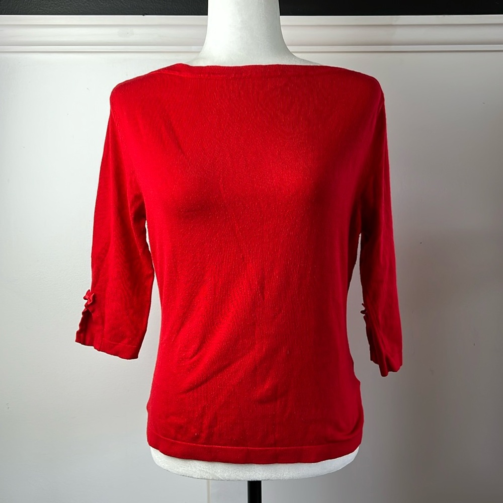 BANNED Dancing Days Red 3/4 Sleeve Vintage Style Sweater Top